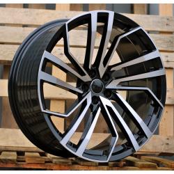 R22x10 5X112 ET 20 66.5 B1618 (FBX158) Black Polished (MB) For AUD (K3) (HYBRID FORGED)