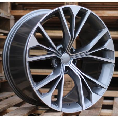 R21x10 5X112 ET 20 66.5 B1624 Grey Polished (MG) For AUD (P) (Q7/Q8 (AKC 150 Eur))