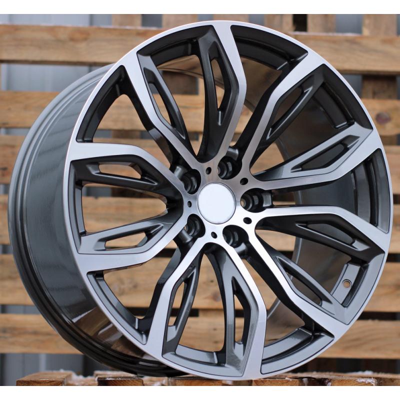 R21x10 5X120 ET 40 74.1 5040 (FR528) Grey Polished (MG) For BMW (K7) ((AKC 130 Eur)) R21x10 5X120 ET 40 74.1 5040 (FR528) Grey Polished (MG) For BMW (K7) ((AKC 130 Eur))