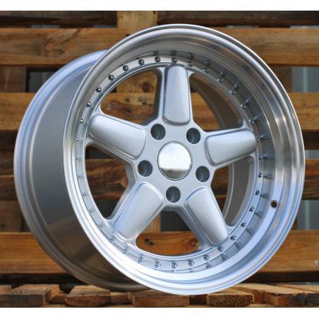 R17x7.5 5X120 ET 30 72.6 7961F Silver+Polished Lip (SP) For BMW (Z5) (AC Schnitzer Style (Front+Rear))