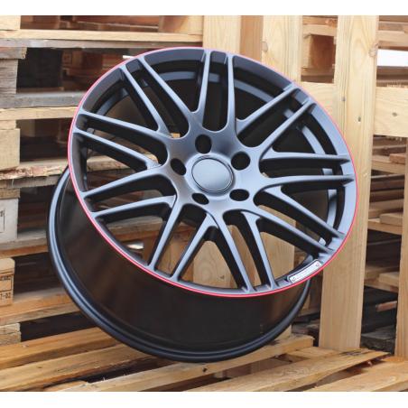 R20x9.5 5X130 ET 50 84.1 8102 Black Half Matt+Red Lip (BLHMRL) For MER (K3) (STYLE BRABUS (AKC 125 Eur))