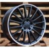 R18x8 5X112 ET 45 66.6 A1020 (SSA05) Black Half Matt+Polished Lip (BLHMPL) For MER (P+Z1) (Rear+Front)
