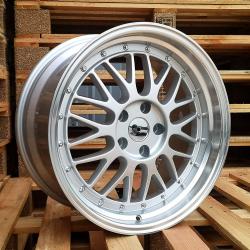 R18x8 5X120 ET 35 72.6 A1025 Silver Shining+Polished Lip (SSPL) For RACIN (P) (Rear+Front Style BBS)