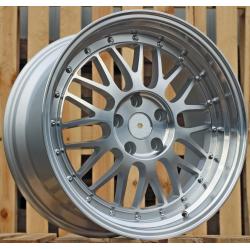 R17x8.5 5X120 ET 34 72.6 A1025 Silver+Polished Lip (SP) For RACIN (P) (BBS Style Rear+Front)