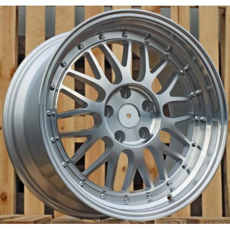R17x8.5 5X120 ET 34 72.6 A1025 Silver+Polished Lip (SP) For RACIN (P) (BBS Style Rear+Front)