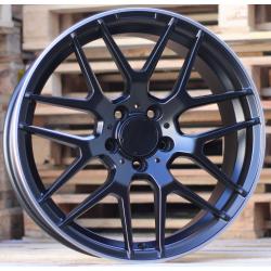 R18x8 5X112 ET 40 66.6 A1257 Black Half Matt+Polished Lip (BLHMPL) For MER (P)