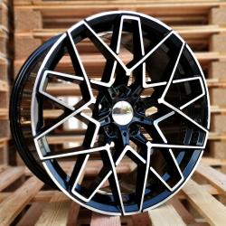 R20x8.5 5X120 ET 25 72.6 A1344 Black Polished+Powder Coating (MBPC) For BMW (P) (Rear+Front)
