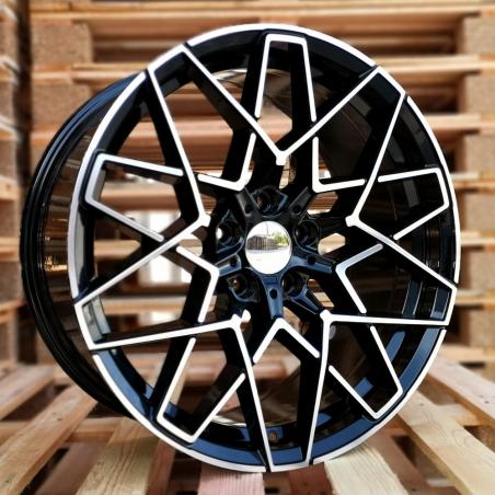 R20x8.5 5X120 ET 25 72.6 A1344 Black Polished+Powder Coating (MBPC) For BMW (P) (Rear+Front)