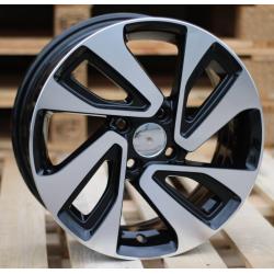 R16x6 4X100 ET 43 54.1 A422 Black Polished (MB) For KIA (P2)
