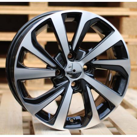R15x6 4X100 ET 45 54.1 A423 (IN5429) Black Polished (MB) For HYUND (P2)
