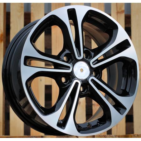 R15x6.5 5X114.3 ET 45 67.1 A5208 Black Polished (MB) For HYUND (P)