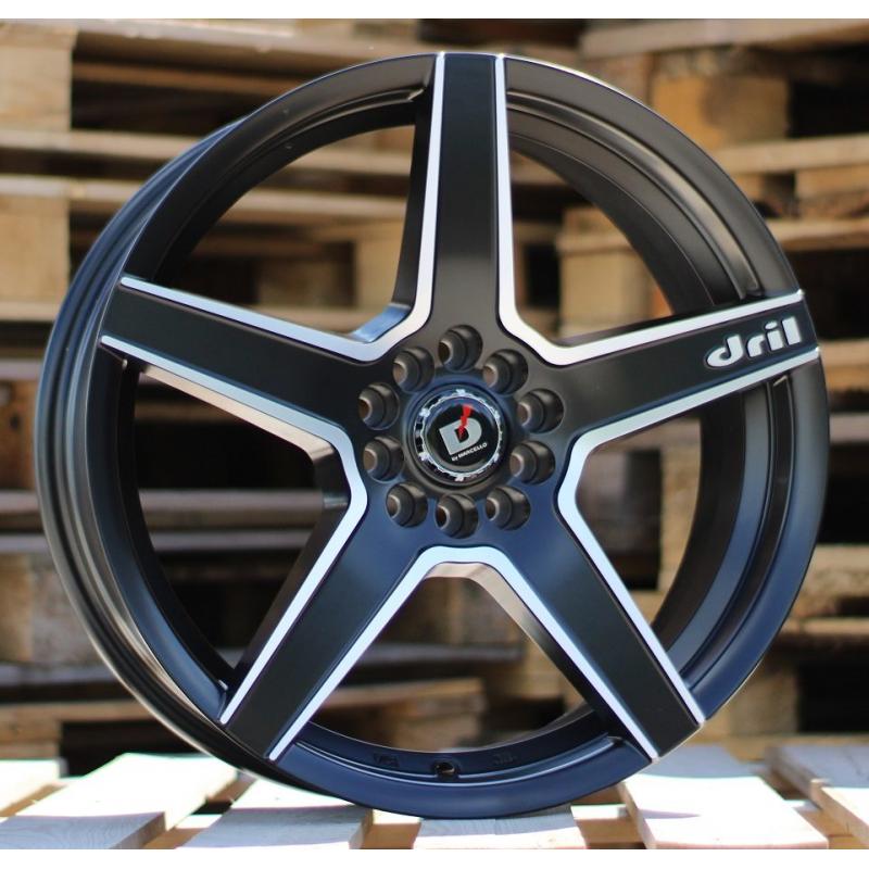 R18x8 10X105/114 ET 35 67.1 A5274 Black Polished Half Matt (MBHM) For RACIN (K7) ((AKC 85 Eur)) R18x8 10X105/114 ET 35 67.1 A5274 Black Polished Half Matt (MBHM) For RACIN (K7) ((AKC 85 Eur))
