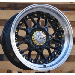 R16x9 10X112/120 ET ET10 74.1 A8078 (HX025) Black+Polished Lip (BLPL) For HAXER (P) (Rear+Front)