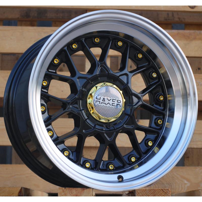 R16x9 10X112/120 ET ET10 74.1 A8078 (HX025) Black+Polished Lip (BLPL) For HAXER (P) (Rear+Front) R16x9 10X112/120 ET ET10 74.1 A8078 (HX025) Black+Polished Lip (BLPL) For HAXER (P) (Rear+Front)