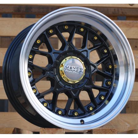 R16x9 10X112/120 ET ET10 74.1 A8078 (HX025) Black+Polished Lip (BLPL) For HAXER (P) (Rear+Front)