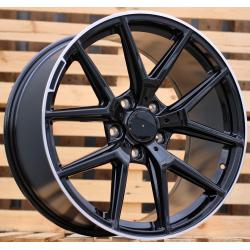 R20x10 5X130 ET 50 84.1 A8221 (XFE75) Black+Polished Lip (BLPL) For MER (K4) ((AKC 135 Eur))