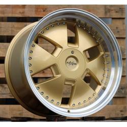 R20x11 5X112 ET 32 66.6 AT674 (LU1831) Gold+Polished (YP) For MER (K3) (MONOBLOCK Style Rear+Front)