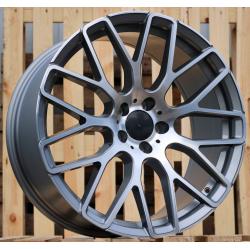 R20x9.5 5X112 ET 35 66.5 AT967 (IN0186) Grey Polished (MG) For MER (K7) (BRABUS Style Rear+Front)
