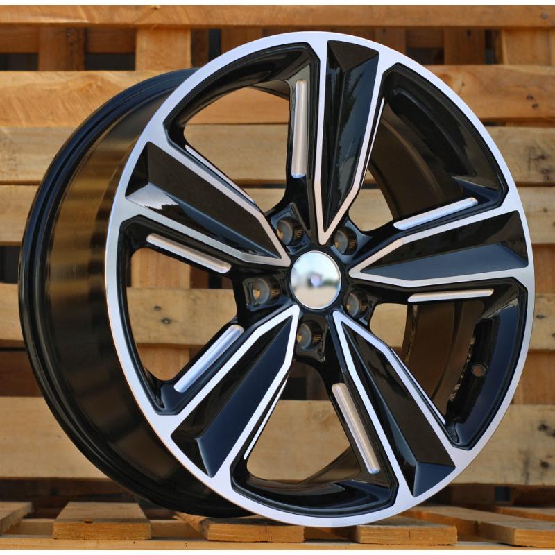 R18x8 5X112 ET 40 67.1 AU016 Black Polished (MB) For AUD (K3) (Milling) R18x8 5X112 ET 40 67.1 AU016 Black Polished (MB) For AUD (K3) (Milling)