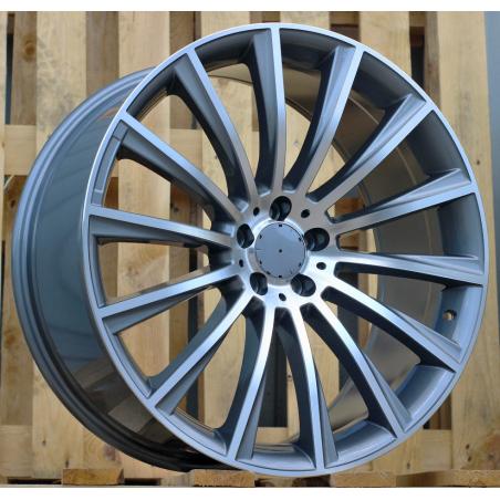 R18x9.5 5X112 ET 48 66.6 B1048 Grey Polished+Powder Coating (MGPC) For MER (P)
