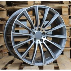 R18x8.5 5X112 ET 48 66.6 B1048 Grey Polished (MG) For MER (K5+P) (Rear+Front)