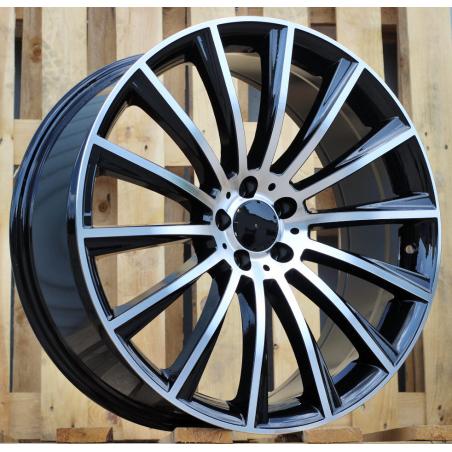 R16x7 5X112 ET 40 66.6 B1048 (XFA25) Black Polished (MB) For MER (R)