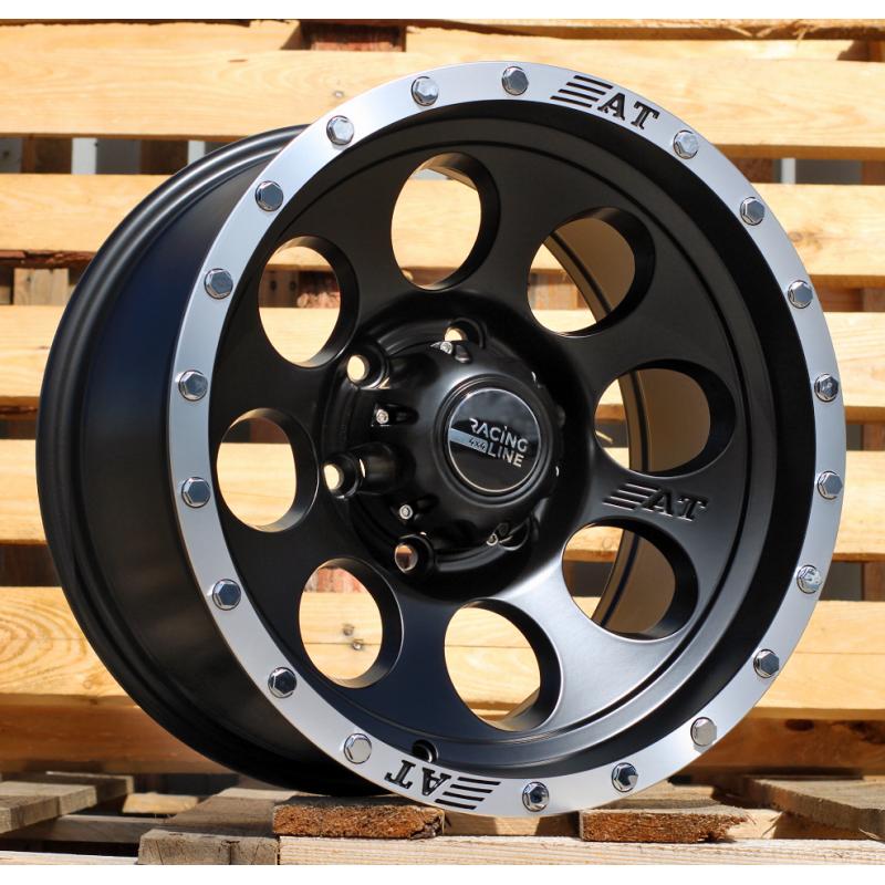 R16x8.5 6X139.7 ET M15 110.1 B5187 Black Half Matt+Polished Lip (BLHMPL) For 4X4 (R) R16x8.5 6X139.7 ET M15 110.1 B5187 Black Half Matt+Polished Lip (BLHMPL) For 4X4 (R)