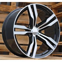 R20x10 5X112 ET 41 66.6 B5327 Black Polished (MB) For BMW (K4) (Rear+Front)