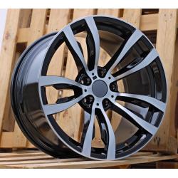 R20x10 5X120 ET 40 74.1 B1057 Black Polished (MB) For BMW (P) (REAR+FRONT)