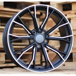 R20x10 5X112 ET 40 66.6 A5385 (INS0220) Black Half Matt (BLHM) For BMW (K7+Z5) (Rear+Front Milling)