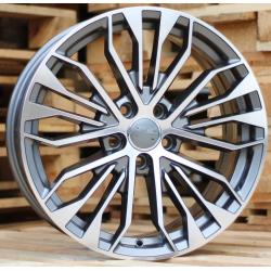 R19x8.5 5X112 ET 43 66.5 B1096 (FE164) Grey Polished+Powder Coating (MGPC) For AUD