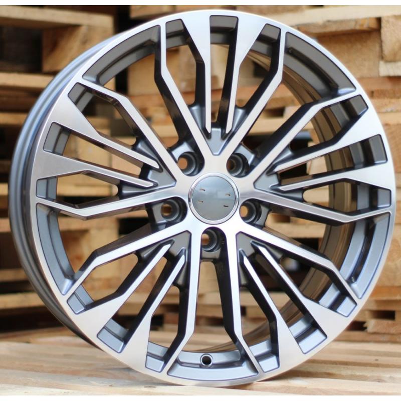 R19x8.5 5X112 ET 43 66.5 B1096 (FE164) Grey Polished+Powder Coating (MGPC) For AUD