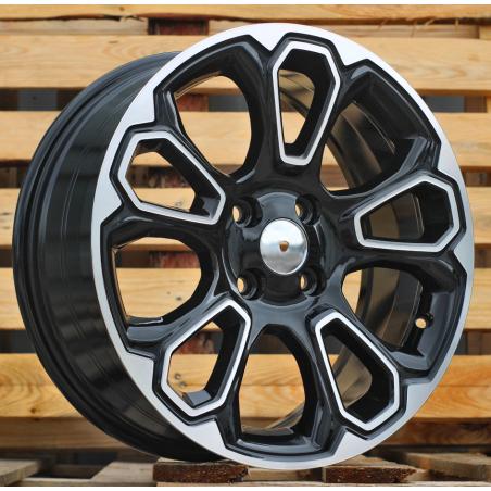 R17x7 4X108 ET 37.5 65.1 B1136 Black Polished (MB) For FORD (L6)