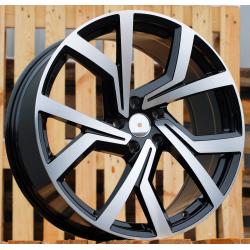 R17x7.5 5X100 ET 45 57.1 B1154 (BK5125) Black Polished (MB) For VW (P+K2)