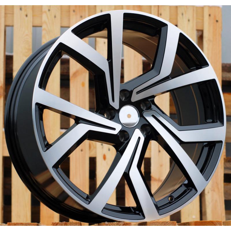 R17x7.5 5X100 ET 45 57.1 B1154 (BK5125) Black Polished (MB) For VW (P+K2) R17x7.5 5X100 ET 45 57.1 B1154 (BK5125) Black Polished (MB) For VW (P+K2)