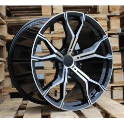 R21x10.5 5X112 ET 43 66.6 B5498 (BYD1538) Black Polished (MB) For BMW (P+Z1) (FRONT+REAR)