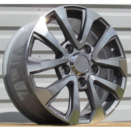 R17x8 5X150 ET 60 110.5 B1156 Grey Polished (MG) For TOYOT (K3)