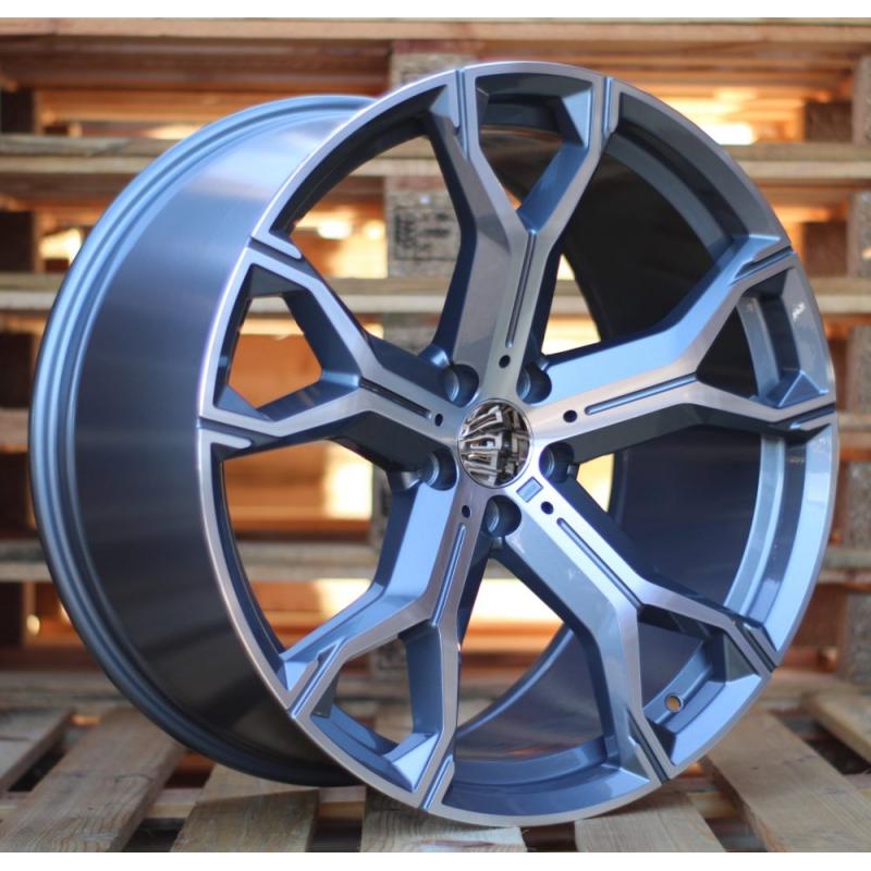 R22x9.5 5X112 ET 37 66.6 B5498 (BYD1538) Grey Polished Half Matt (MGHM) For BMW (K3) ((MGMF)) R22x9.5 5X112 ET 37 66.6 B5498 (BYD1538) Grey Polished Half Matt (MGHM) For BMW (K3) ((MGMF))