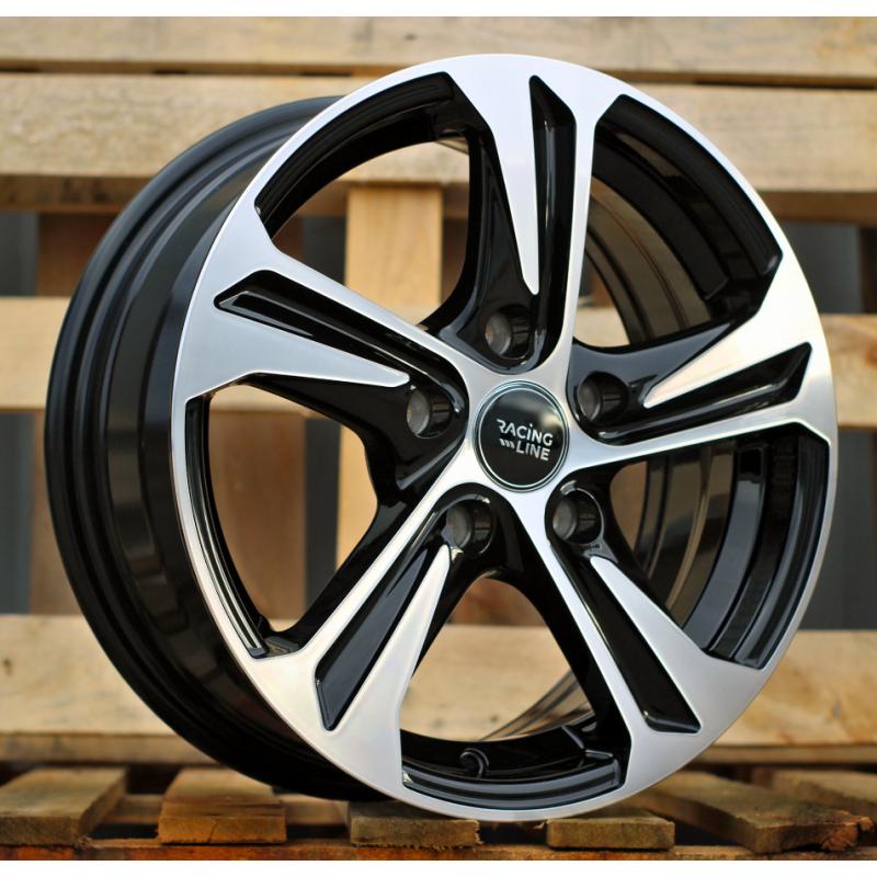 R14x5.5 4X100 ET 40 60.1 B1242 (BK1424) Black Polished (MB) For RACIN (K2) R14x5.5 4X100 ET 40 60.1 B1242 (BK1424) Black Polished (MB) For RACIN (K2)