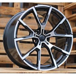 R20x10 5X112 ET 40 66.6 B5601 Black Polished (MB) For BMW (K4+K2+P) (Rear+Front)