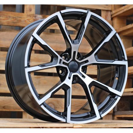 R20x10 5X112 ET 40 66.6 B5601 Black Polished (MB) For BMW (K4+K2+P) (Rear+Front)