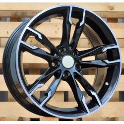 R17x8 5X120 ET 20 74.1 B1257 (BK5255) Black Polished (MB) For BMW (D5)