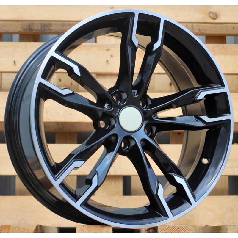 R17x8 5X120 ET 20 74.1 B1257 (BK5255) Black Polished (MB) For BMW (D5) R17x8 5X120 ET 20 74.1 B1257 (BK5255) Black Polished (MB) For BMW (D5)