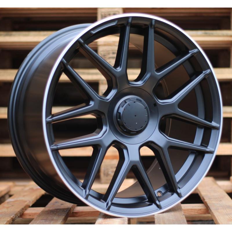R19x8.5 5X112 ET 48 66.6 B1258 Black Half Matt+Polished Lip (BLHMPL) For MER (Z1) (Rear+Front) R19x8.5 5X112 ET 48 66.6 B1258 Black Half Matt+Polished Lip (BLHMPL) For MER (Z1) (Rear+Front)