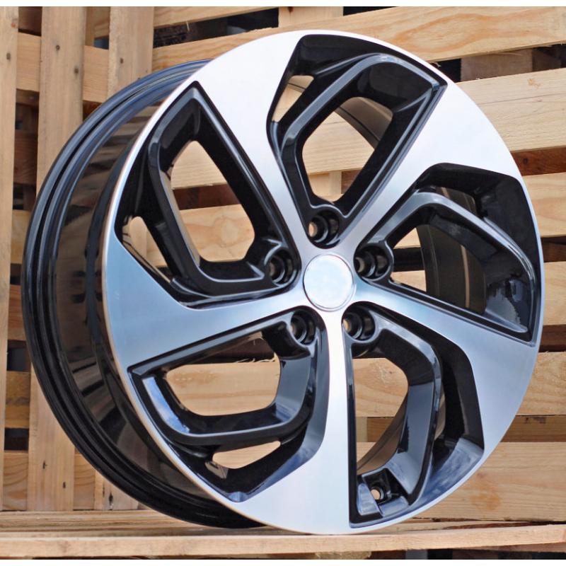 R17x7 5X114.3 ET 51 67.1 B1278 (BK5312) Black Polished (MB) For HYUND (D1) R17x7 5X114.3 ET 51 67.1 B1278 (BK5312) Black Polished (MB) For HYUND (D1)