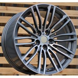 R19x9.5 5X120 ET 38 72.6 B1318 Grey Polished+Powder Coating (MGPC) For BMW (P+K5) (Rear+Front)