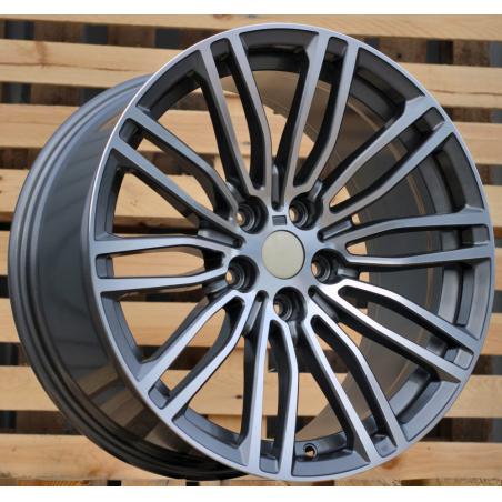 R19x9.5 5X120 ET 38 72.6 B1318 Grey Polished+Powder Coating (MGPC) For BMW (P+K5) (Rear+Front)