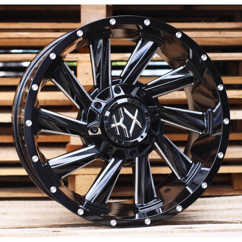 R18x9 6X139.7 ET 0 110.1 B1323 Black (BL) For 4X4 (Z1) (Black+Milling) R18x9 6X139.7 ET 0 110.1 B1323 Black (BL) For 4X4 (Z1) (Black+Milling)