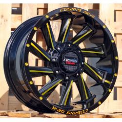 R18x9 12X130/139 ET 0 106.1 B1323 Black Polished Gold Milling (MBYM) For 4X4 (K3)