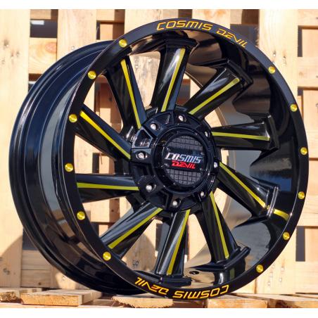 R18x9 12X130/139 ET 0 106.1 B1323 Black Polished Gold Milling (MBYM) For 4X4 (K3)